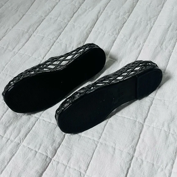 NEW Coconuts by Matisse Black Woven Jelly Shoes NIB sz 7 - Picture 5 of 6